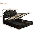 thumbnail image 4 of Queen Size Upholstered Petal Shaped Platform Bed with Hydraulic Storage System, PU Storage Bed, Decorated with Metal Balls, 4 of 7