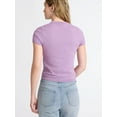 thumbnail image 4 of Scoop Women's and Women’s Plus Sweater Tee with Short Sleeves, Lightweight, Sizes XS-4X, 4 of 6