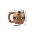 thumbnail image 4 of Wooden Barrel Beer Mug Large-capacity Stainless Steel Beer Cup, 4 of 9