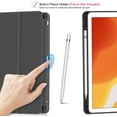 thumbnail image 3 of Soke for iPad 10.2 Case with Pencil Holder for iPad 9th Generation 2021/8th Gen 2020/7th Gen 2019-Premium Shockproof Case with Soft TPU Back Cover & Auto Sleep/Wake for iPad 10.2 Inch,Book Black, 3 of 7