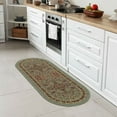 thumbnail image 3 of Ottomanson Non-Slip Hallway Runner Rug 20" x 59" Oval Perfect for High Traffic Areas, Seafoam Green Oriental, 3 of 8