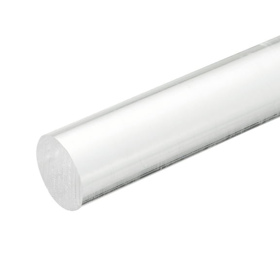 Uxcell Acrylic Round Rods 1" x 4" Clear Acrylic Dowel Rods Sticks Plastic Sticks Strip for DIY Crafts Lighting Gardening Decorations - 25mm x 300mm