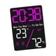 thumbnail image 5 of Reloj despertador digital de escritorio con enchufe y pantalla de dígitos grandes, portátil, 12/24 horas Luz de fondo roja rosa, 5 of 9