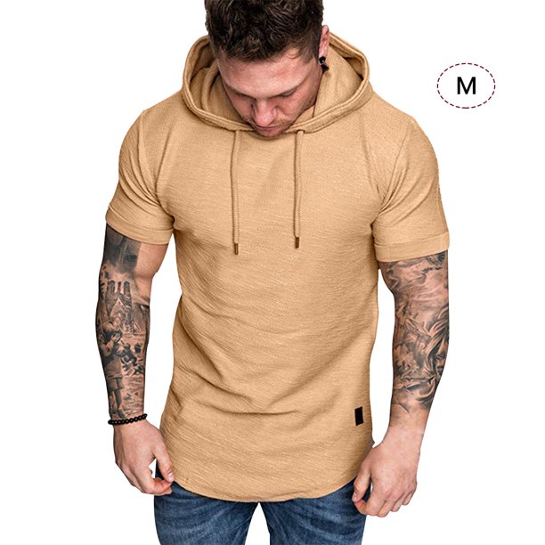 Sonducket Sudadera con capucha de algodón para hombre Sudadera con capucha de algodón absorbente de sudor Sudadera con capucha de ocio cálida Camisetas Caqui METRO Sonducket AP000762-08