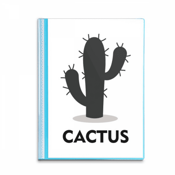 Green Cactus Succulents Outline Book Sheet Protectors Portfolio Binder Folder