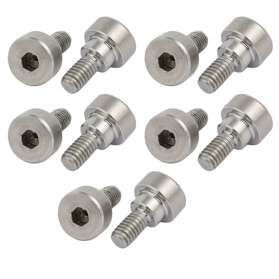 Uxcell 10pcs Hex Socket Shoulder Bolt Metal  6mm Shoulder Dia 3mm Shoulder Length M4 Thread