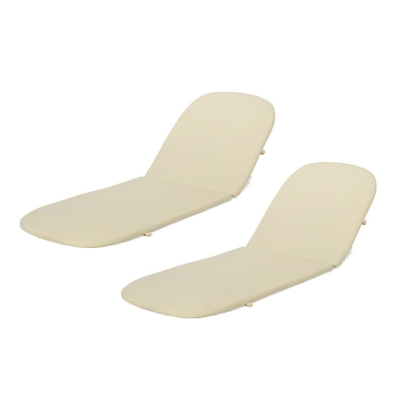 CoSoTower 2-Pack Beige Chaise Lounge Cushions - 79" Water-Resistant Outdoor Patio Chair Pads, 28" Wide 100% Polyester Poolside Sunbed Cushions (1" Thick)