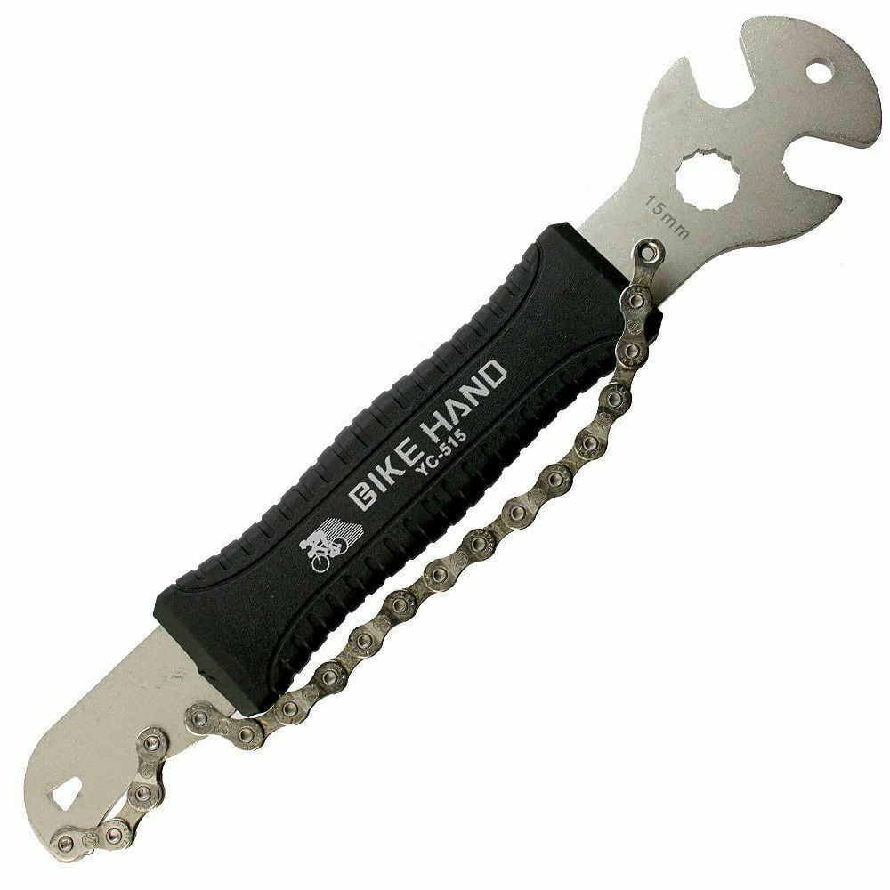 Bike Cassette Removal Freewheel Turner with Pedal Wrench, Chain Whip