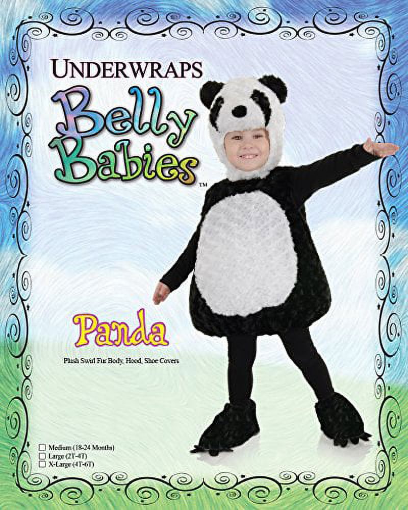 Belly Babies Plush Black And White Panda Bear Costume Child's Small 4-6
