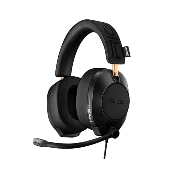 Open Box RIG R5 SPEAR MAX HD Wired PC Gaming Headset 40mm GrapheneQ Drivers, Dolby Atmos, Detachable Mic, USB-C Audio DAC, Memory Foam Ear Cushions, 3.5mm