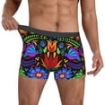 thumbnail image 2 of Kdxio Men's Boxer Briefs with Colorful Floral Print - Comfortable and Breathable Underwear for Everyday Wear, 2 of 7
