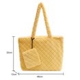 thumbnail image 2 of Bolsa de viaje de felpa de gran capacidad Otoño Invierno Mujer Tote Multicolor para el trabajo JShteea Para Estrenar, 2 of 9