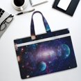 thumbnail image 6 of Salouo Planets Stars And Galaxies1 for Canvas Tote File Bag, Tote Bag With Zipper Business Briefcase Document Bag with Handle A4 File Organizer Laptop Bag for Travel & Work, 6 of 8