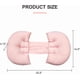 thumbnail image 2 of Pregnancy Pillow for Side Sleeper, Double Wedge Maternity Pillow, Belly Support Pillow, Removable Pillowcase Cotton Cover,(Pink), 2 of 5