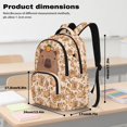 thumbnail image 7 of Kuiaobaty Orange Capybara Print Backpack for Girls Boys 17 Inch Backpack with Cup Holder Lightweight School Bag for School, Beige, 7 of 7