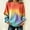 Orange women tie dye sweatshirt a1, variant on Women Crewneck Long Sleeve Tie Dye Ombre Sweatshirt Casual Pullover Tops Loose Fit Sweater Blouses Shirts, Hot Pink XL
