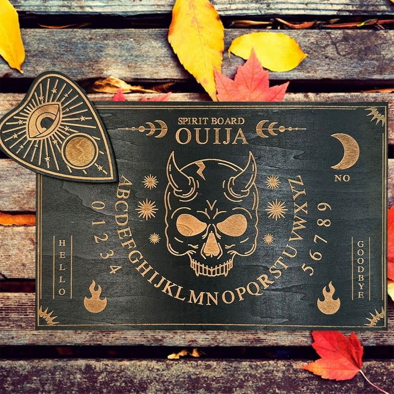 Halloween Skeleton Ouija Board Coir Door Mat, Welcome Halloween