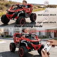 thumbnail image 6 of Juuar 12V Ride on Toys for Kids Boys Girls Age 3-6 Years, 2 Seater Electric UTV with Remote Control, Flashlights & Music, Up to 3.7 MPH, 390W Fun Ride on Car Truck Gifts for Birthday, Red, 6 of 10