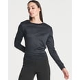 thumbnail image 2 of Real Essentials 4 Pack: Women's Dry-Fit Long-Sleeve Tie Back Open Back Athletic Workout T-Shirt (Available in Plus Size), 2 of 6