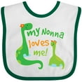 thumbnail image 3 of Inktastic My Nonna Loves Me Grandson Boys Baby Bib, 3 of 4