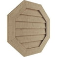 thumbnail image 2 of Ekena Millwork 33"W x 33"H Timberthane Rough Cedar Octagonal Faux Wood Non-Functional Gable Vent, Primed Tan, 2 of 5
