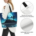 thumbnail image 3 of Fotbe Hawaiian Beach Pirate Moon Bolsa Tote Estética de Lona con Estampado para Mujer - Bolsa Reutilizable de Hombro Casual para Vacaciones, Compras, Trabajo y Gimnasio, 3 of 8
