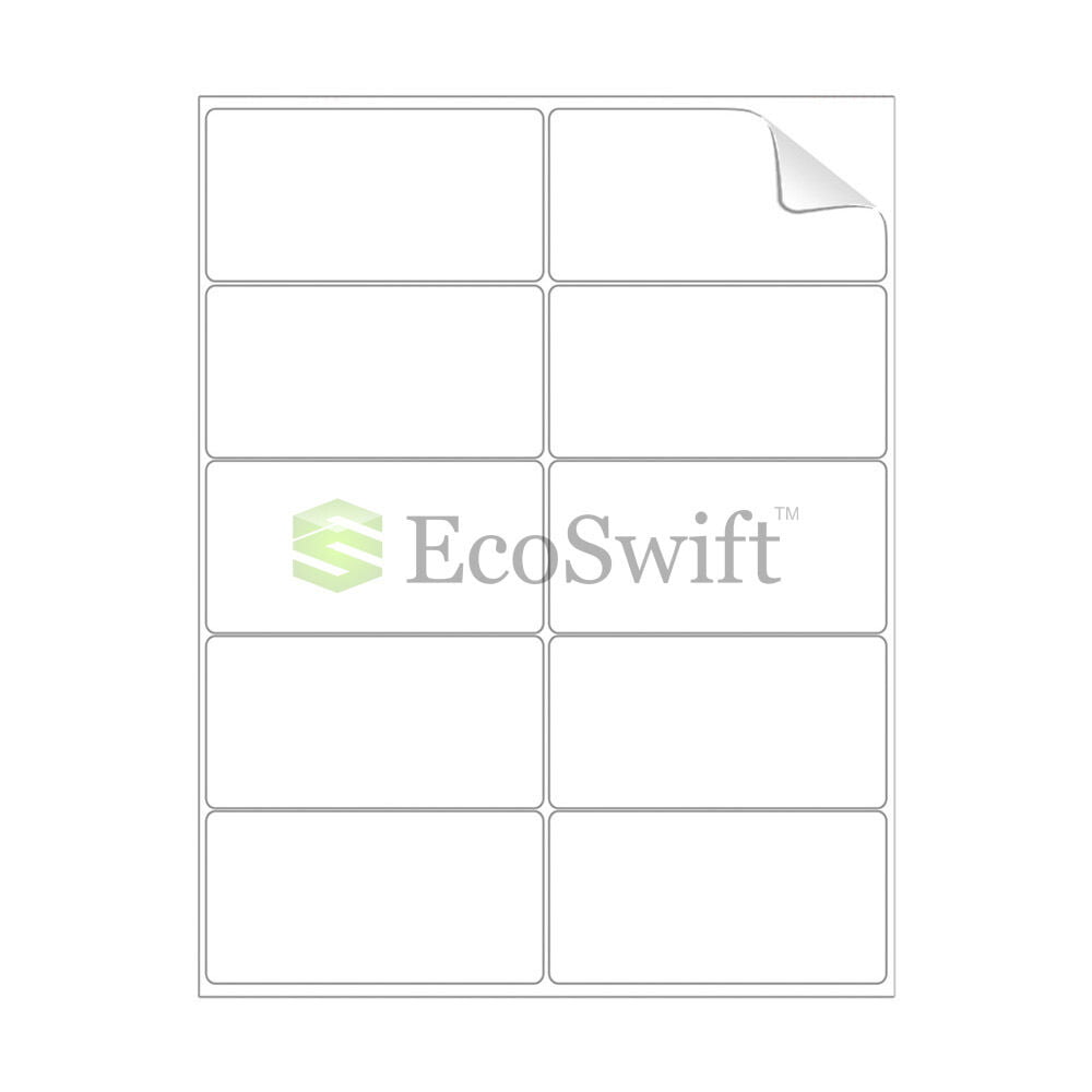 4x2 EcoSwift Laser/Ink Address Shipping Self-Adhesive Labels 10 per sheet 200 