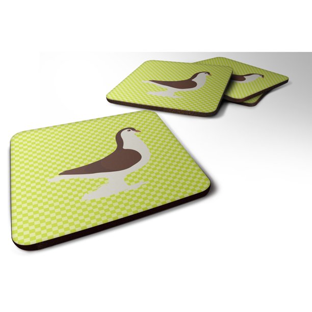 "Treasures Large Pigeon Green Decorative Coasters, 3.5"", Multicolor" Caroline's Treasures BB7769FC