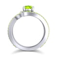 thumbnail image 4 of Diamond-Capitals 2.50 Carat Wonderful Round Cut Peridot Gemstone Wedding Ring for her Solid 14K White Gold Size 4, 4 of 8