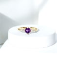 thumbnail image 3 of Rosec Jewels Real Amethyst Heart Engagement Ring for Women - Real Amethyst Ring with Moissanite - with Jewelry Box, 18K Yellow Gold, US 9.00, 3 of 8