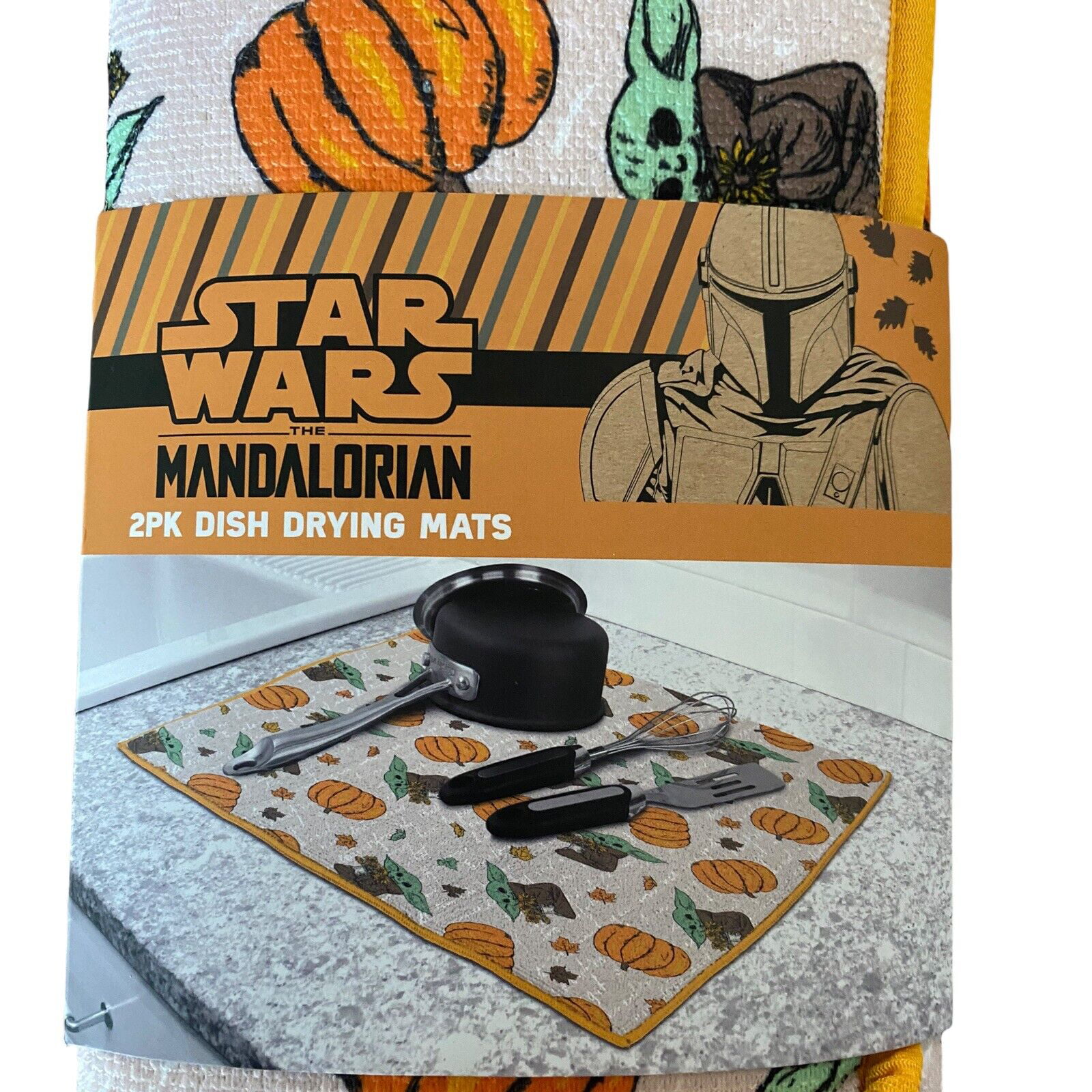 Star Wars Mandalorian Baby Yoda Kitchen Dish Drying Mat Disney