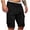 Black, variant on FcBaudy Mens Shorts, Shorts Men Fashion Man Solid Elastic Waist Mid Waist Loose Pockets Bandage Short Pants Men Pants