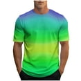thumbnail image 2 of Cmfcve Casual Men's Tees Gradient Color Printed Sports Tops Short Sleeve Pullover Outdoor T-shirt, 2 of 5