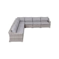 thumbnail image 5 of Livingsource International LSI 7 Piece Sectional Seating Group with Cushions Brown, 5 of 5