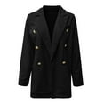 thumbnail image 2 of Vedolay Coat for Women Suit Jackets for Women Solid Color Open Front Office Long Sleeve Blazers Jacket with Pockets,Black 3XL, 2 of 3