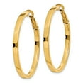 thumbnail image 2 of 14k 3x37mm Polished Square Tube Round Hoop Earrings, 2 of 3
