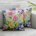 thumbnail image 3 of FUMJ Tulip Spring Floral Pillowcovers Tulip Lavender Throw Pillow Covers Butterfly Cushion Case for Sofa Home Decor Bedroom Living Room Outdoor  Spring/Summer Theme Pillow Covers, 3 of 5