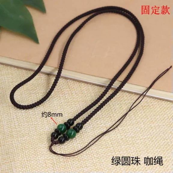 HOOUN 6 PCS Jade Cord String Necklace for Pendant Chain for Pendant-green agate