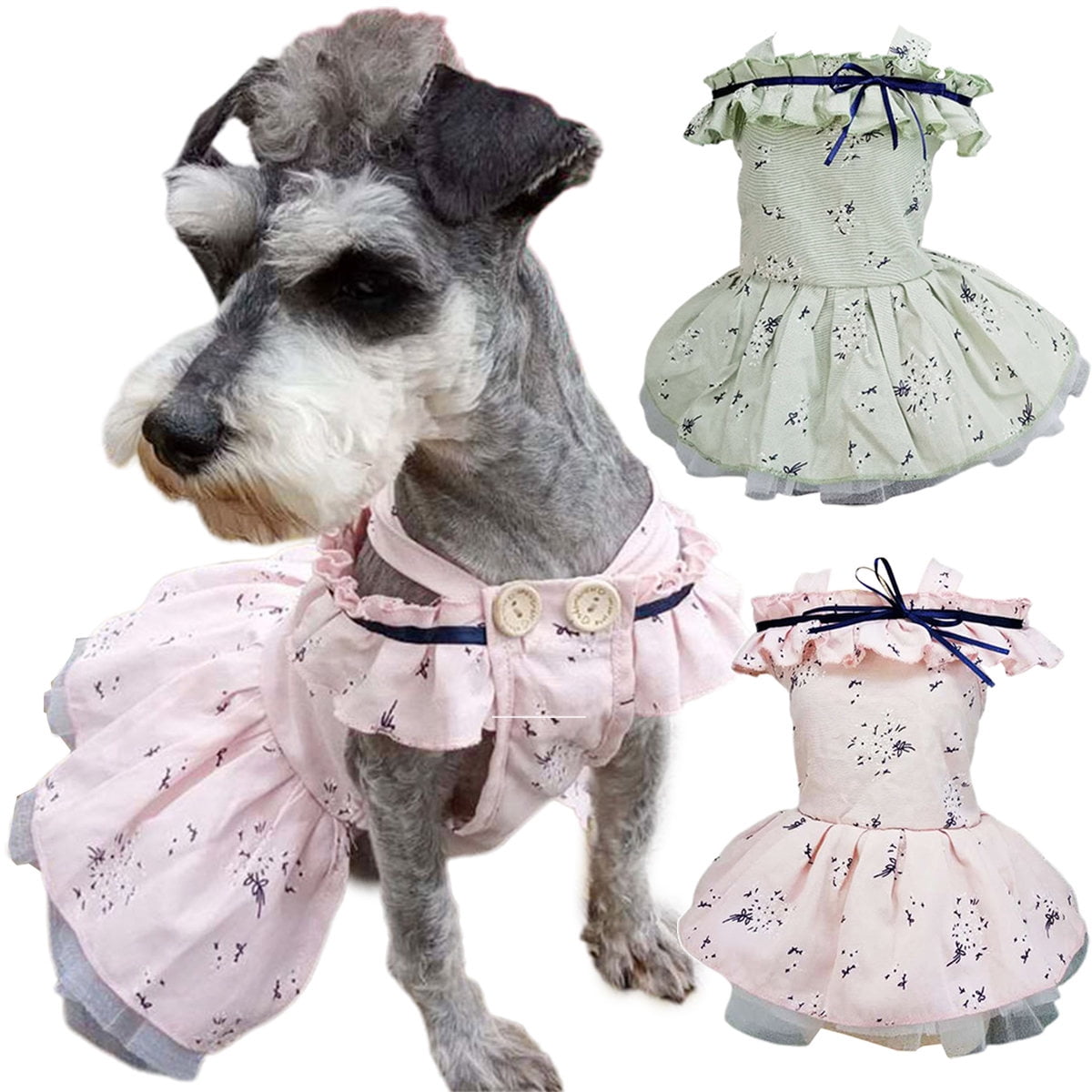 Meidiya Pet Dog Dress Clothes Cute Puppy Skirt Breathable Dog Lace
