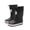 Black, variant on Xfvqtps Kids Rain Boots with Adjustable Drawstring Waterproof Rainboots Non-Slip Thick Sole Rubber Boots for Boys Girls Outdoor Play