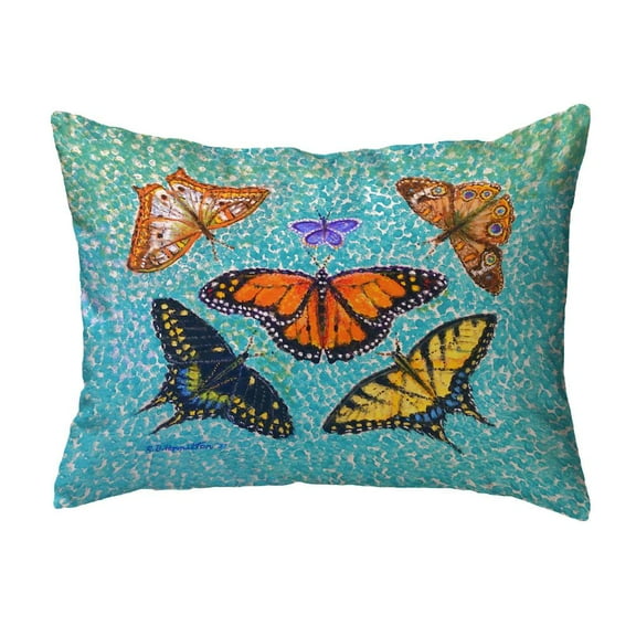 Betsy Drake Interiors Butterfly Arrangement Small Noncorded Pillow 11x14