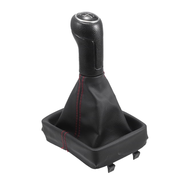 Pomo de cambio de marchas Unique Bargains con cubierta 5 velocidades para VW Polo 9 2001-2009 de cuero sintético