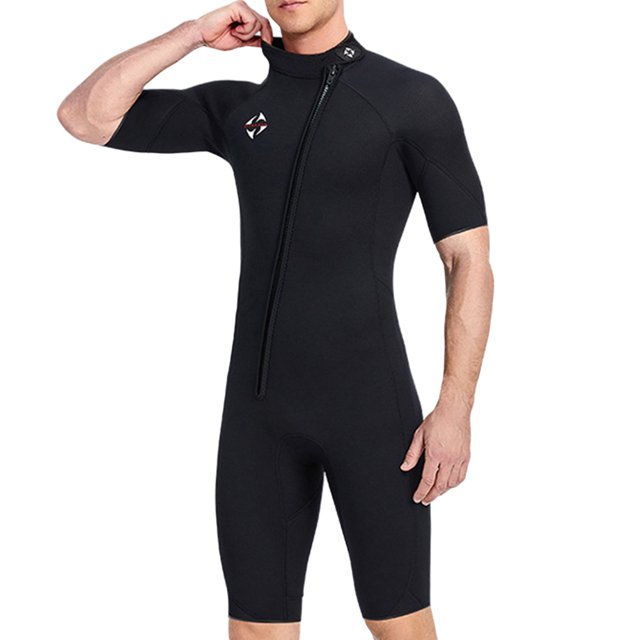 Trajes de neopreno cálido traje de buceo de una pieza accesorios al aire libre (negro XXL)