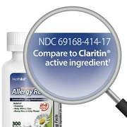 (4 pack) HealthA2Z Allergy Medicine Loratadine, 24 Hour Non-Drowsy Allergy Pill and Sinus Relief, 10 mg, 300 Tablets