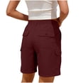 thumbnail image 3 of Gunia Womens Hiking Shorts Bermuda Shorts Casual Summer High Waist With Pockets Outdoor Beach Cargo Shorts L, 3 of 5