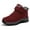 Wine, variant on XIMIN Womens Snow Boots Waterproof Thermal Boots Non Slip Fuzzy Fur Booties with Warm Fur Lined Cold Weather Lace Up Ankle Boots Outdoor Sneakers Winter Shoes