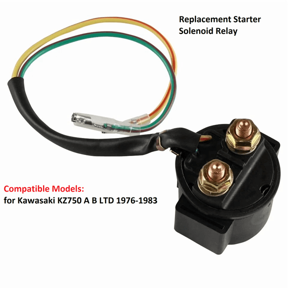 Replacement Starter Solenoid Relay for Kawasaki KZ750 A B LTD 1976-1983