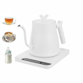 thumbnail image 3 of Electric Gooseneck Kettle, 1.0L Pour-Over Coffee & Tea Kettle with 5 Temperature Presets, 800W Fast Boil, Stainless Steel, Auto Shut-Off, Matte White, 3 of 6