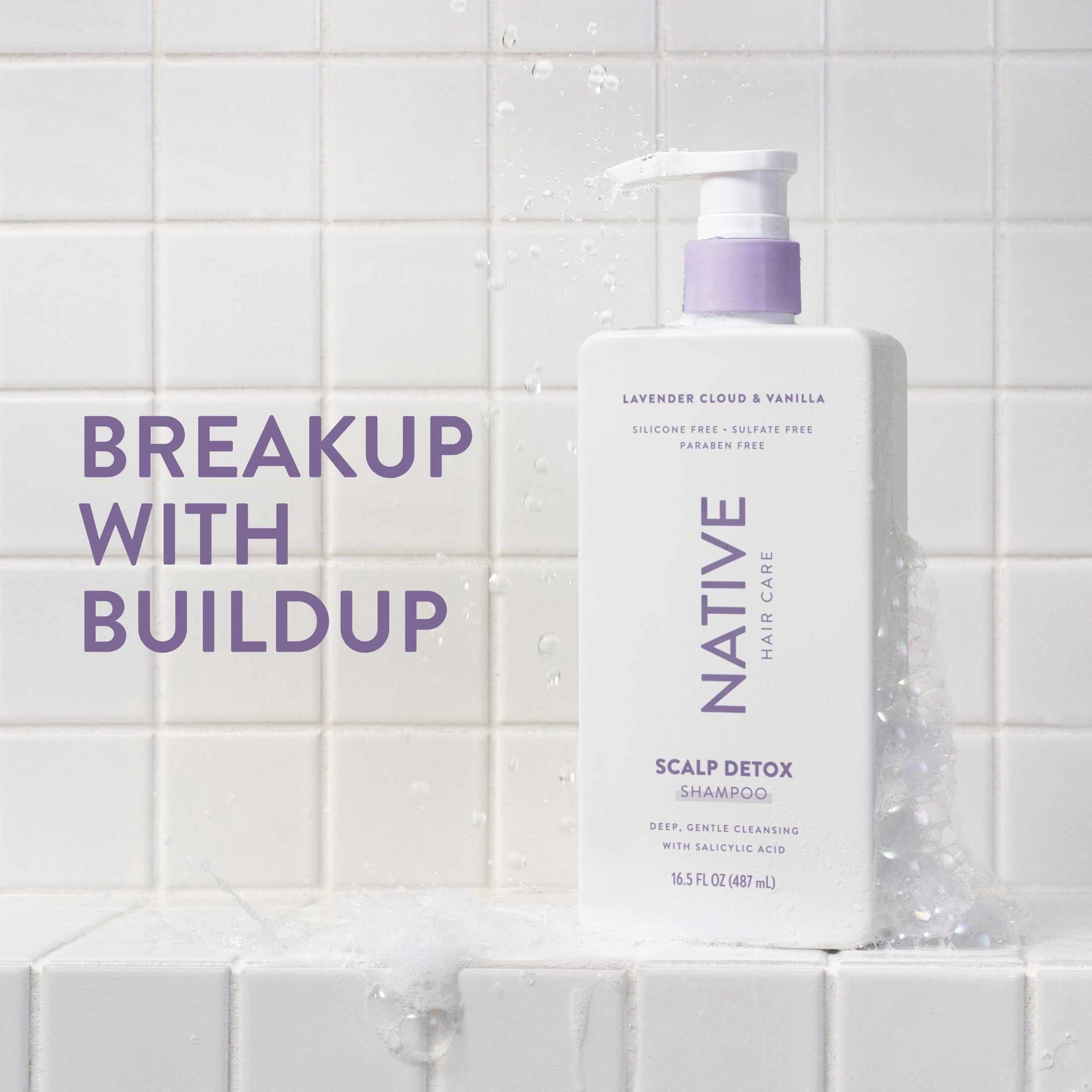 Native Scalp Detox Shampoo Lavender & Vanilla Cloud with Salicylic Acid, Sulfate Free 16.5 fl oz