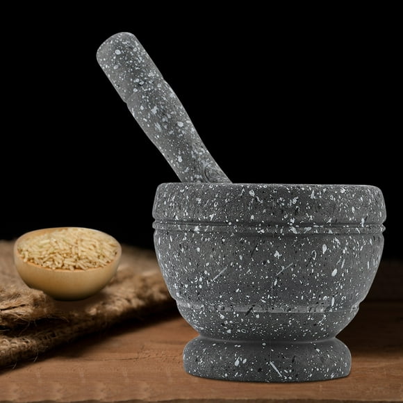 Pestle Set Stone Grinder Cup Capacity Plastic Mortar Pestle Set, Mortar Pestle Set, Granite Mortar For Kitchen Pharmacies Apothecaries Home